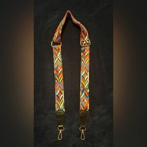 Multicolor Geometric Pattern Strap for purse